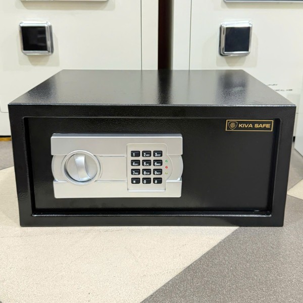 Két sắt mini khách sạn KIVA KV-200NG màu đen cao cấp bền đẹp 