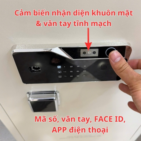 Két săt Xuân Hòa KIVA KV-60FID mở bằng vân tay lòng bàn tay